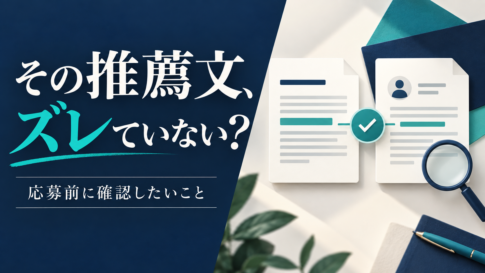 その推薦文、ズレていない？ 応募前に確認したいこと