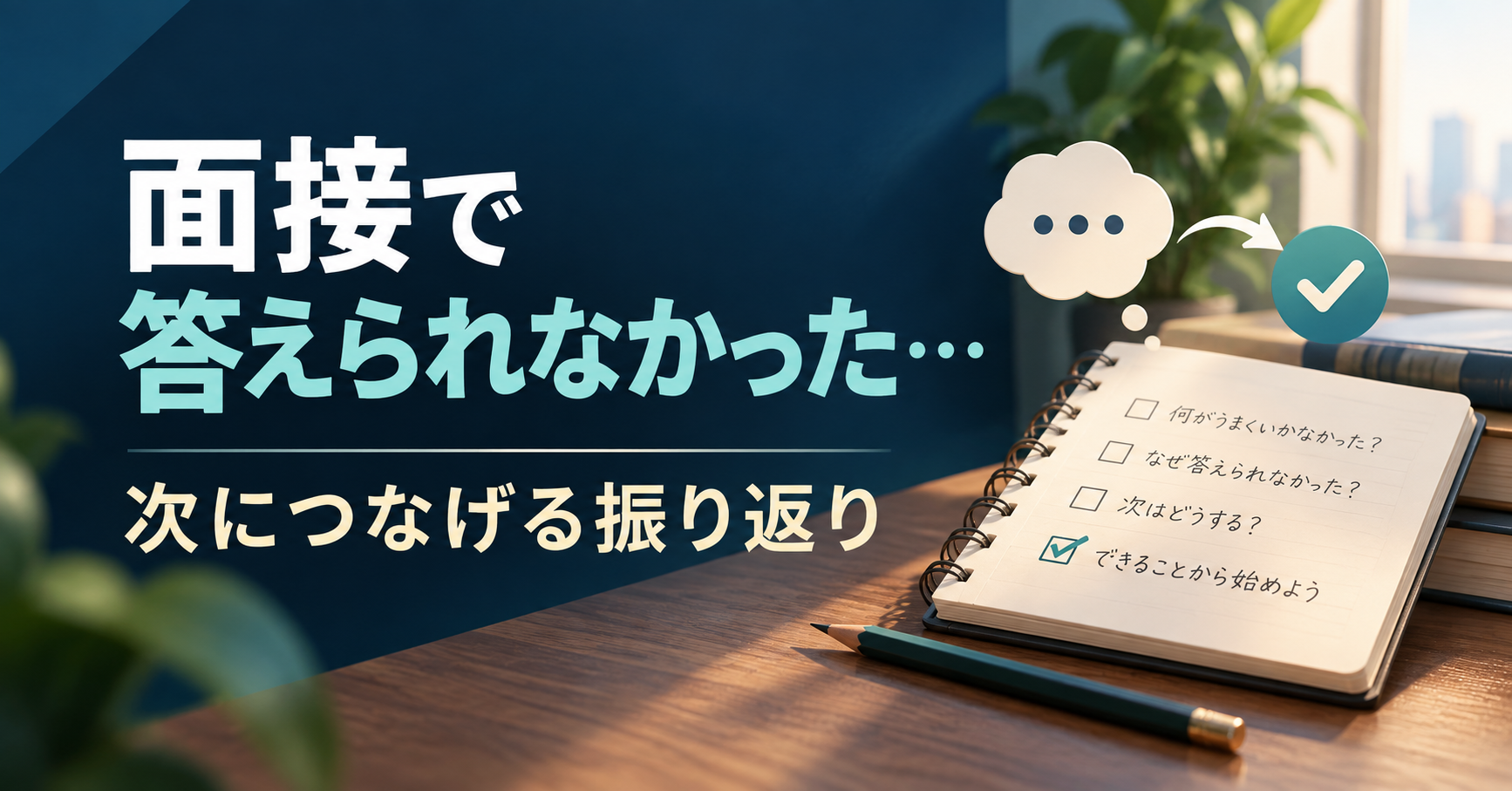 面接で答えられなかった… 次につなげる振り返り