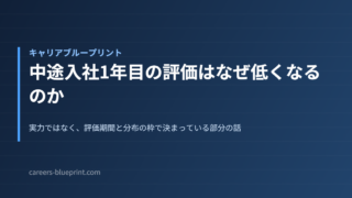 中途入社1年目の評価はなぜ低くなるのか