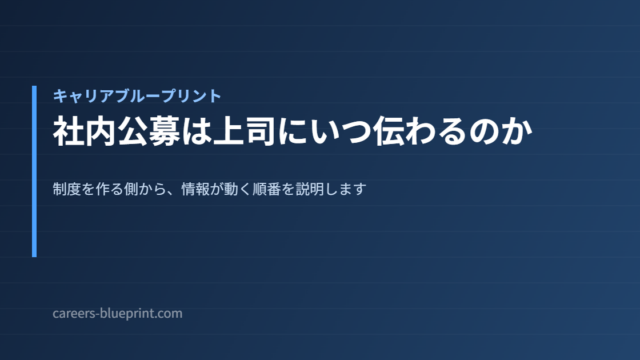 社内公募は上司にいつ伝わるのか